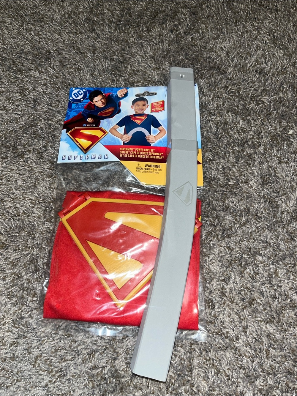 DC Kids Superman Cape and Shield Set in Red and Gold